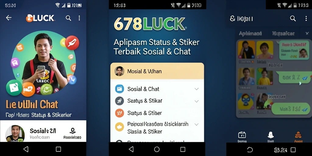 Screenshot antarmuka 678LUCK yang menampilkan beragam stiker.