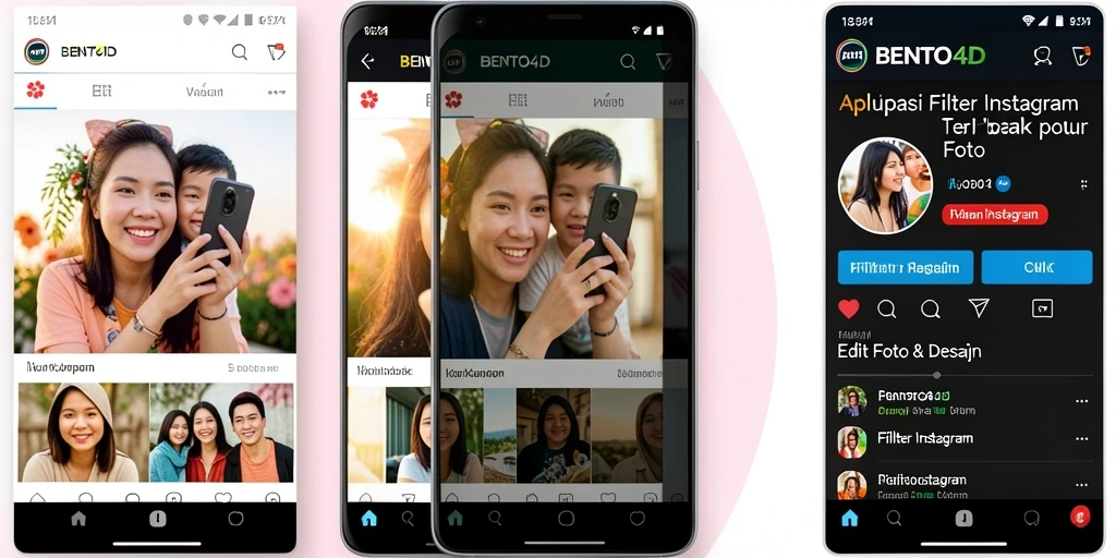 Screenshot BENTO4D menampilkan antarmuka intuitif untuk pengeditan foto.