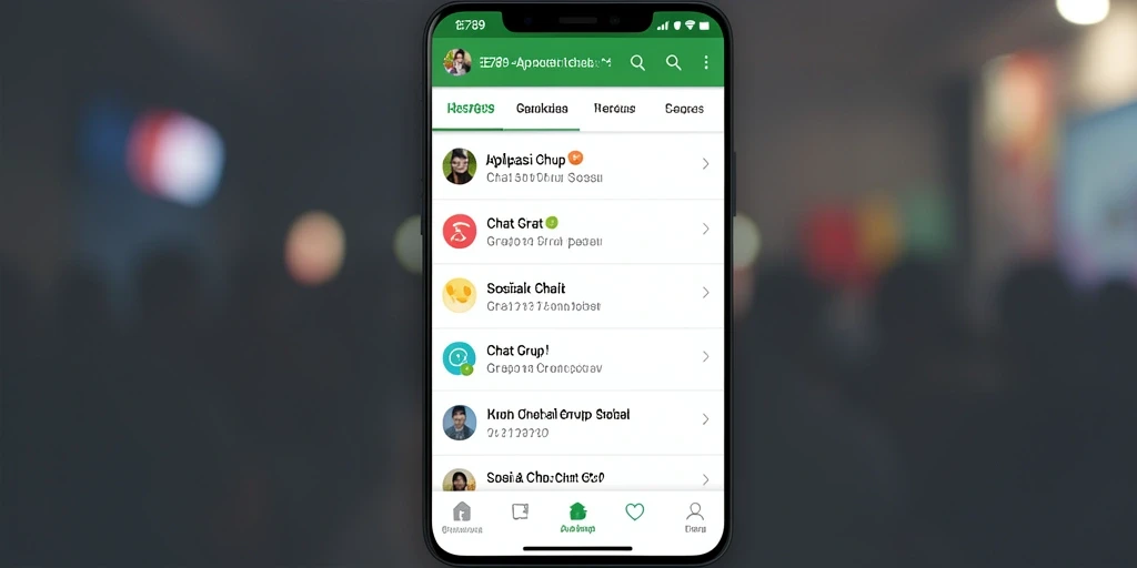 Tampilan antarmuka EE789 menunjukkan fungsi chatting grup yang menawan.
