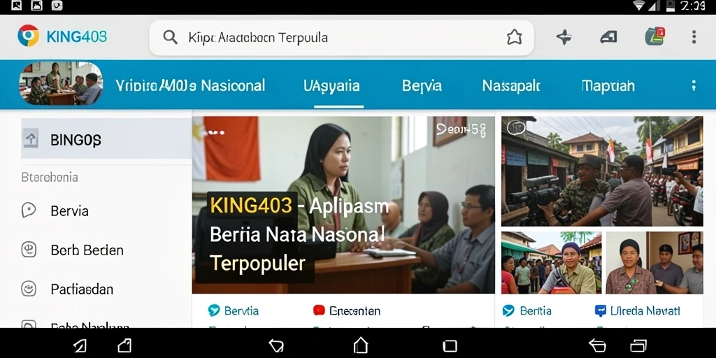 Tampilan antarmuka aplikasi KING403 yang menarik dan informatif.