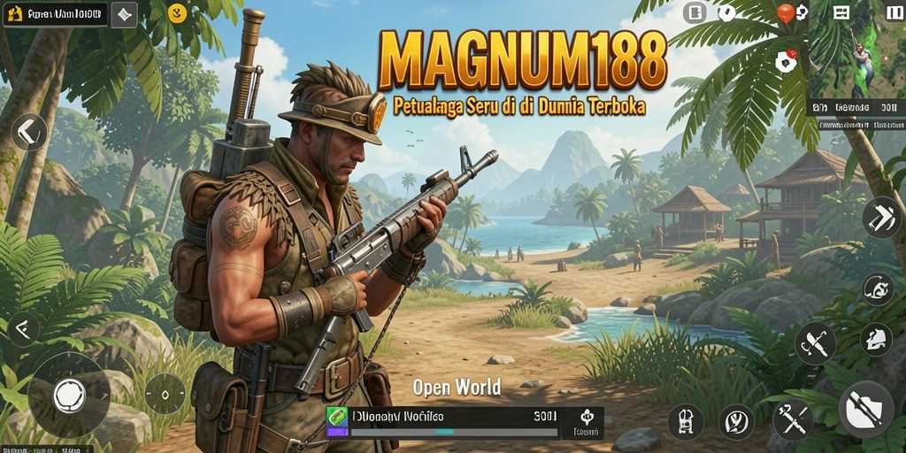 Tampilan antarmuka MAGNUM188 yang menarik dengan berbagai fitur Open World.