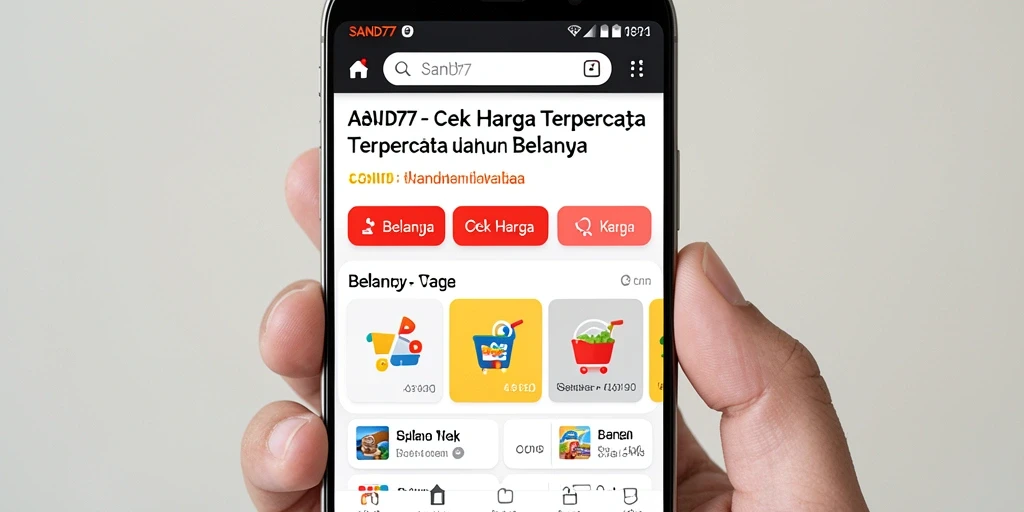 Tampilan aplikasi SAND77 yang menampilkan fungsi Cek Harga dengan jelas.