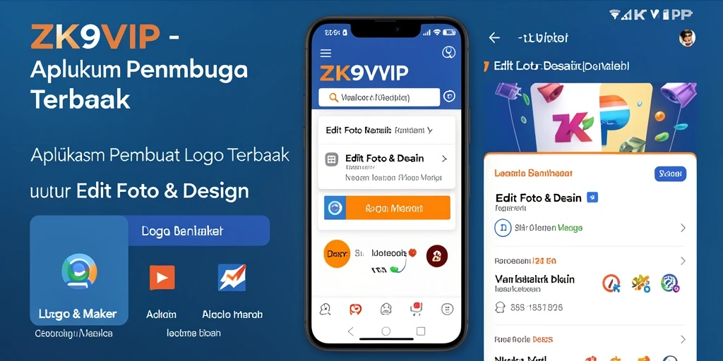 Antarmuka ZK9VIP untuk membuat logo yang menarik dan mudah digunakan.